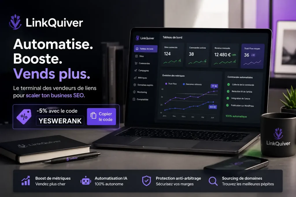 linkquiver code promo yeswerank officiel