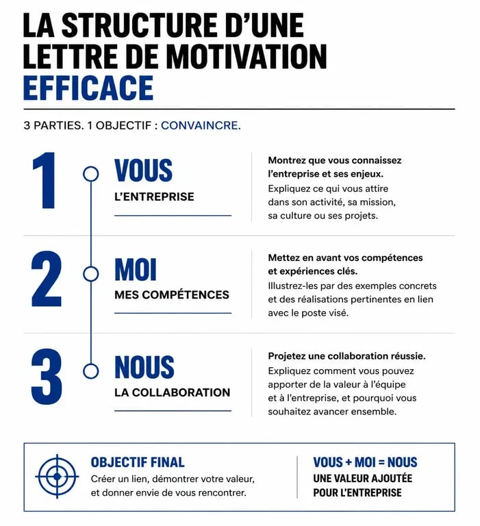 Structure idéale d'une lettre de motivation pour un équipier polyvalent
