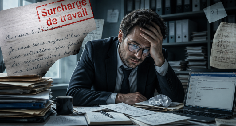 exemple de lettre pour surcharge de travail salarié au bureau