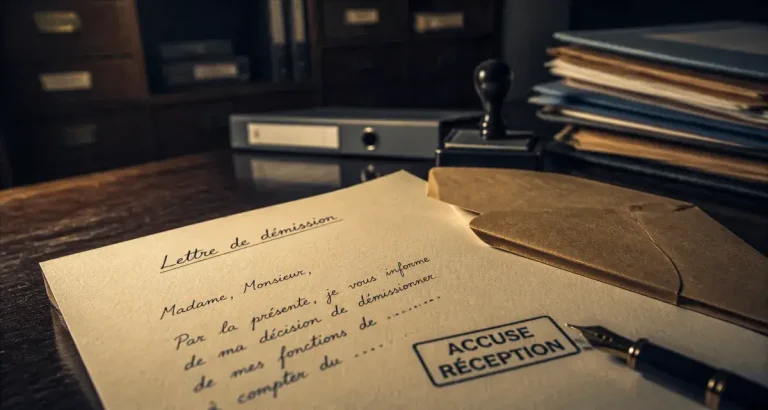 Lettre de démission fonction public sur bureau, procédure et délais