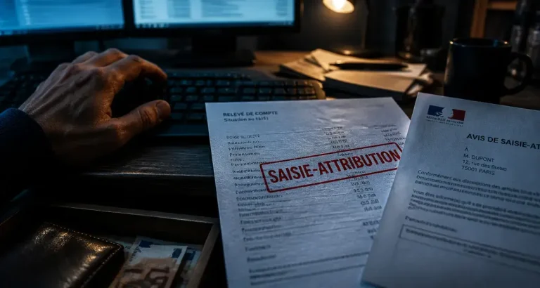 Saisie attribution blocage : compte bloqué 607,75 €