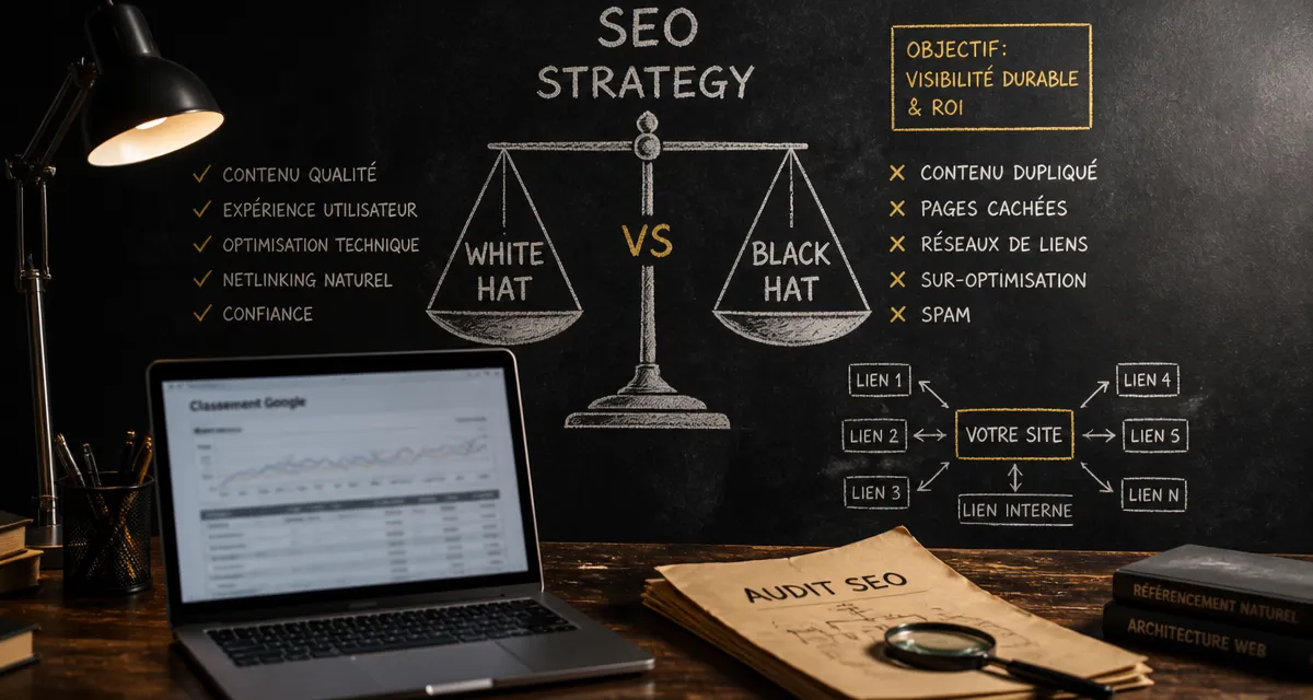 SEO manipulation black hat, baisse de visibilité et audit SEO