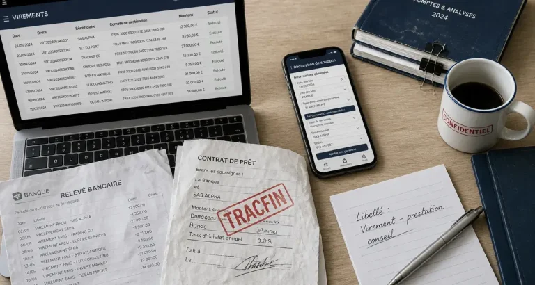 Virement bancaire et controle fiscal : documents TRACFIN et formulaires