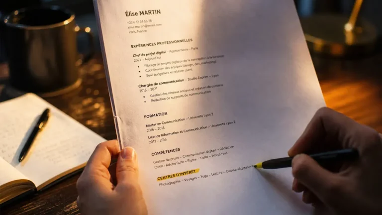 centre d intérêt cv : loisirs sur CV