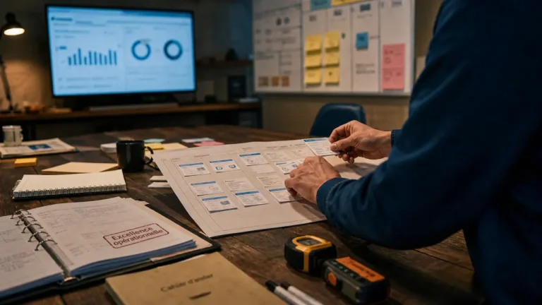 Définition excellence opérationnelle : atelier Lean, KPI et processus en action