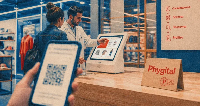 Phygitale définition : QR code en magasin phygital