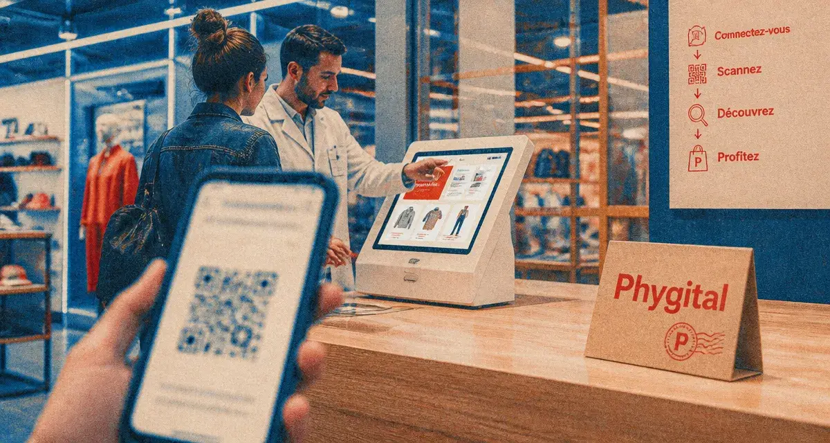 Phygitale définition : QR code en magasin phygital