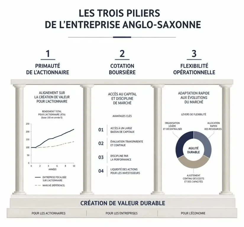 Les piliers du modèle d'entreprise anglo-saxon