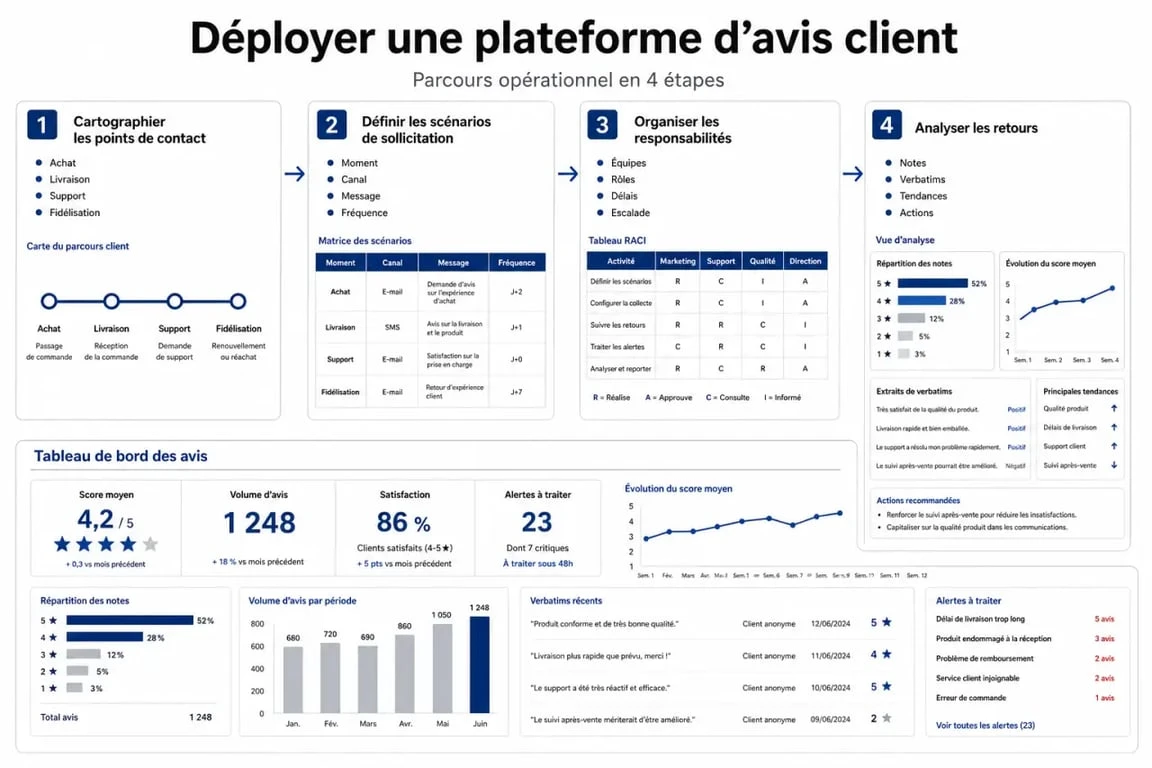 Mise en place d’une plateforme avis client en 4 étapes