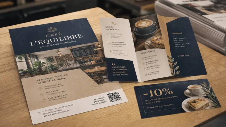Impression marketing : flyers A5 et dépliants 3 volets imprimés