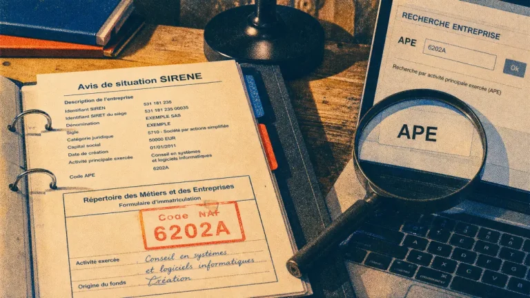 Où trouver le code NAF dans SIRENE ou Kbis