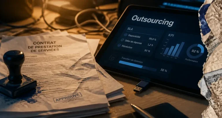 Outsourcing définition : contrats SLA et KPI pour délégation
