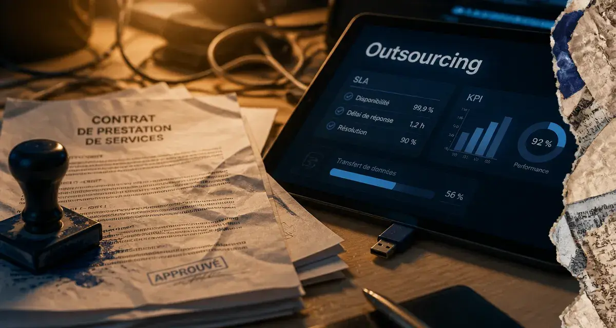 Outsourcing définition : contrats SLA et KPI pour délégation