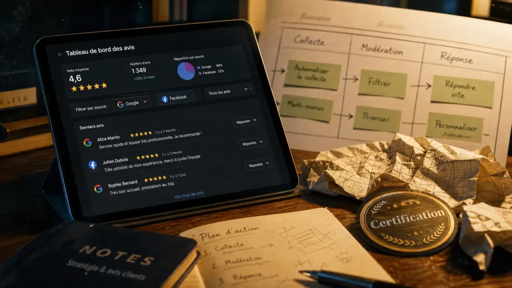 Plateforme avis client : certification, Google et automatisation pour avis