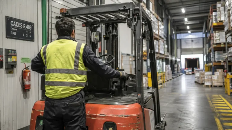 Devenir cariste : cariste avec chariot et CACES R.489 en entrepôt