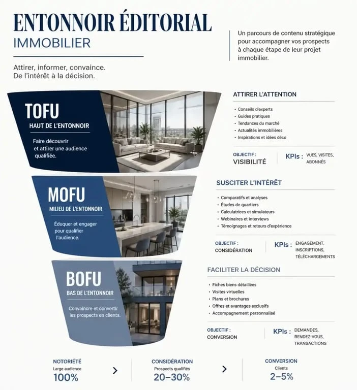 Pyramide éditoriale pour la stratégie marketing immobilier