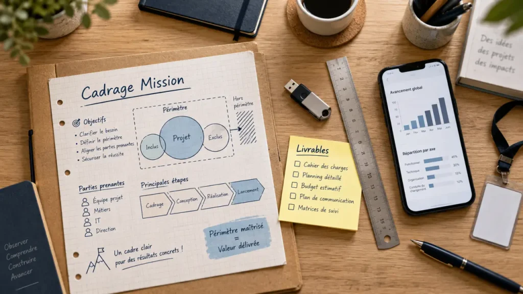 Gestion de projet freelance : cadrage du périmètre avant le TJM