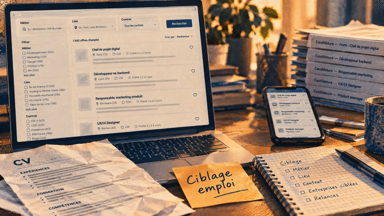 Jobboard pour filtrer les offres d’emploi, publier un CV et candidater