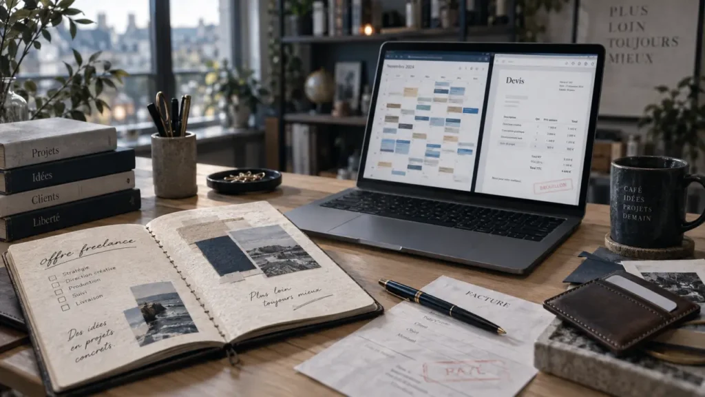 Comment devenir freelance : bureau, offre et devis pour clients